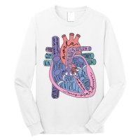 Heart Anatomy Nursing School Cardiologist Anatomical Heart Long Sleeve Shirt