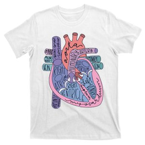 Heart Anatomy Nursing School Cardiologist Anatomical Heart T-Shirt