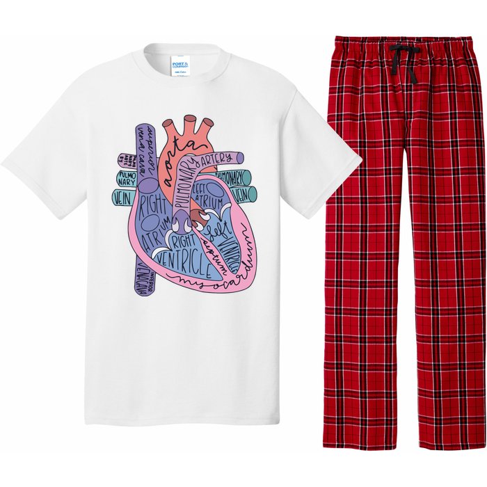 Heart Anatomy Nursing School Cardiologist Anatomical Heart Pajama Set