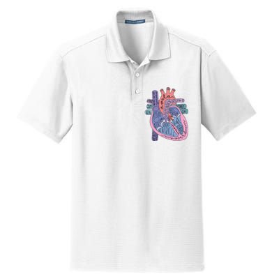 Heart Anatomy Nursing School Cardiologist Anatomical Heart Dry Zone Grid Polo