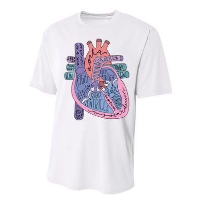 Heart Anatomy Nursing School Cardiologist Anatomical Heart Performance Sprint T-Shirt