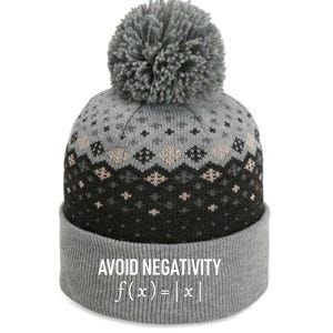 Humorous Avoid Negativity Math Equation Men Women Saying Pun The Baniff Cuffed Pom Beanie