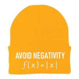 Humorous Avoid Negativity Math Equation Men Women Saying Pun Knit Cap Winter Beanie