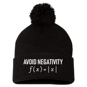 Humorous Avoid Negativity Math Equation Men Women Saying Pun Pom Pom 12in Knit Beanie