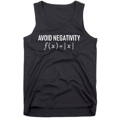 Humorous Avoid Negativity Math Equation Men Women Saying Pun Tank Top