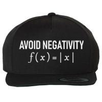 Humorous Avoid Negativity Math Equation Men Women Saying Pun Wool Snapback Cap