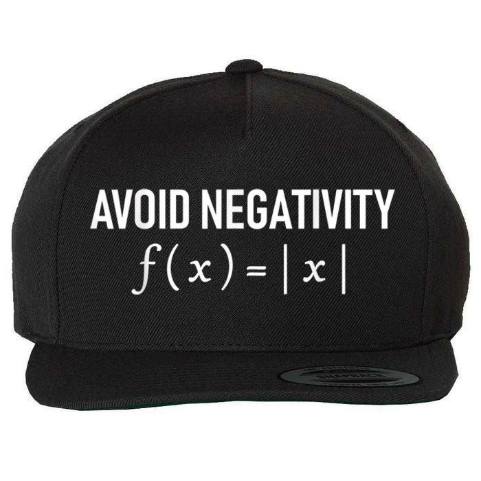 Humorous Avoid Negativity Math Equation Men Women Saying Pun Wool Snapback Cap