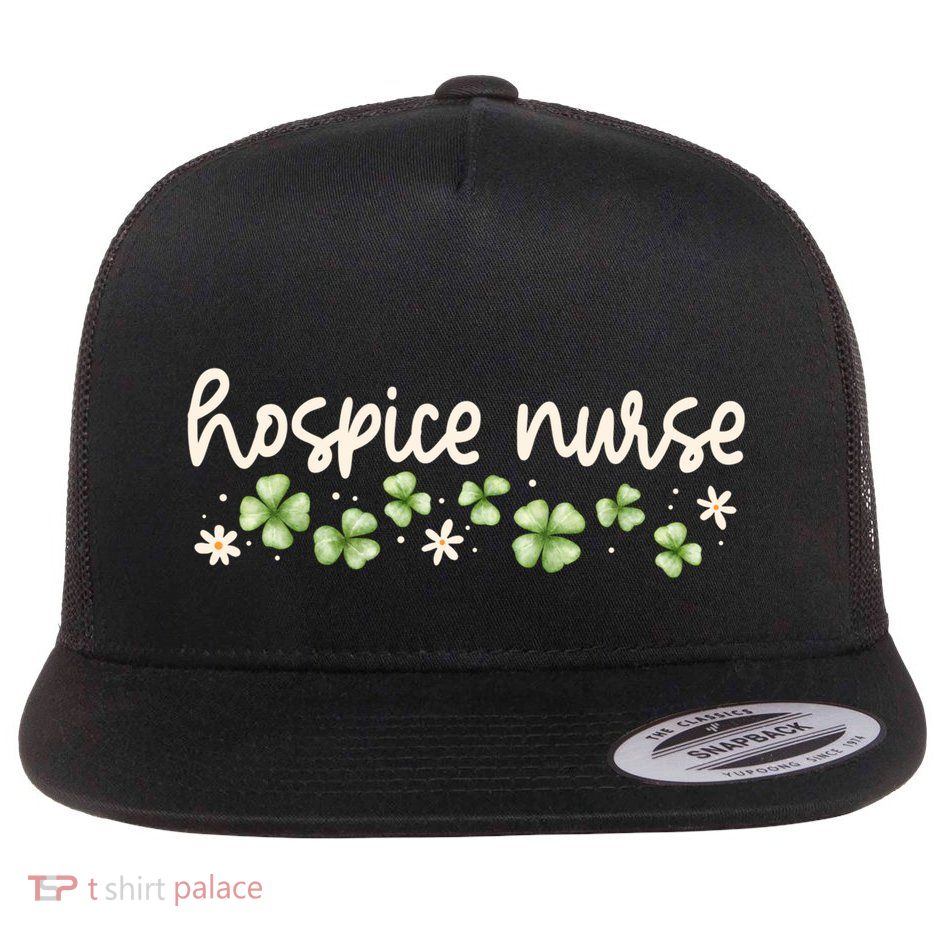 Hospice Aide Nurse St Patricks Day Medical Lucky Clover Gift Flatbill Hat