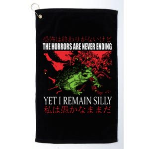 Horrors Are Never Ending Yet I Remain Silly Japanese Frog Platinum Collection Golf Towel