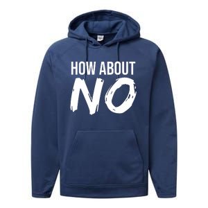 How About No Funny Performance Fleece Hoodie