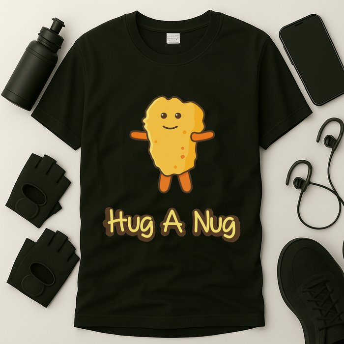 Hug A Nug Funny Chicken Nugget Fast Food T-Shirt