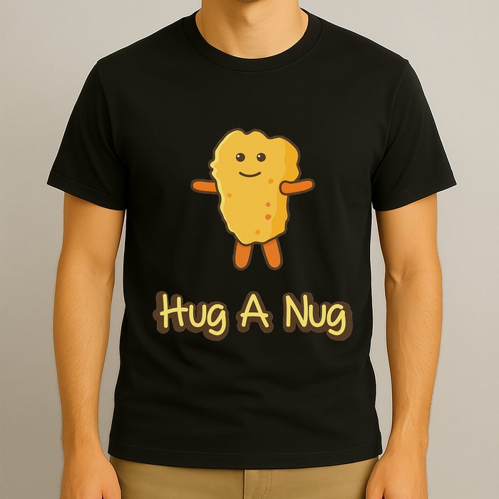 Hug A Nug Funny Chicken Nugget Fast Food T-Shirt