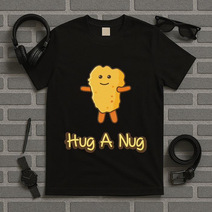 Hug A Nug Funny Chicken Nugget Fast Food T-Shirt