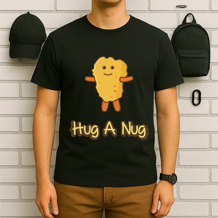 Hug A Nug Funny Chicken Nugget Fast Food T-Shirt