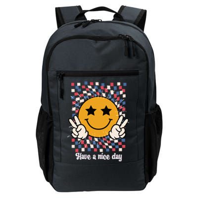 Have A Nice Day Smiley Face | 4th Of July Daily Commute Backpack