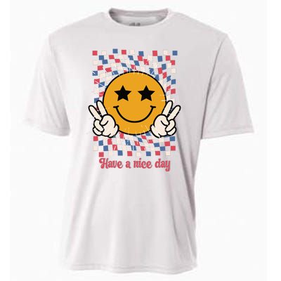 Have A Nice Day Smiley Face | 4th Of July Cooling Performance Crew T-Shirt