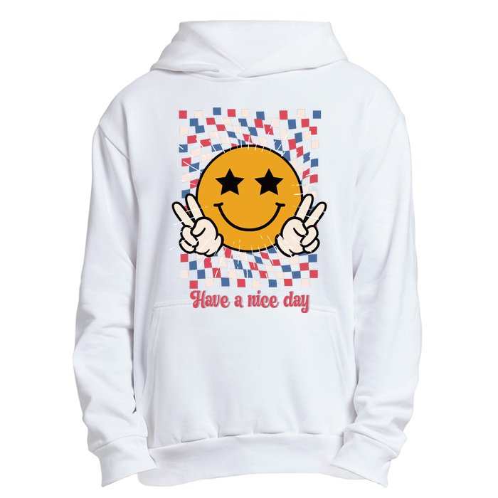 Have A Nice Day Smiley Face | 4th Of July Urban Pullover Hoodie