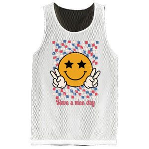 Have A Nice Day Smiley Face | 4th Of July Mesh Reversible Basketball Jersey Tank