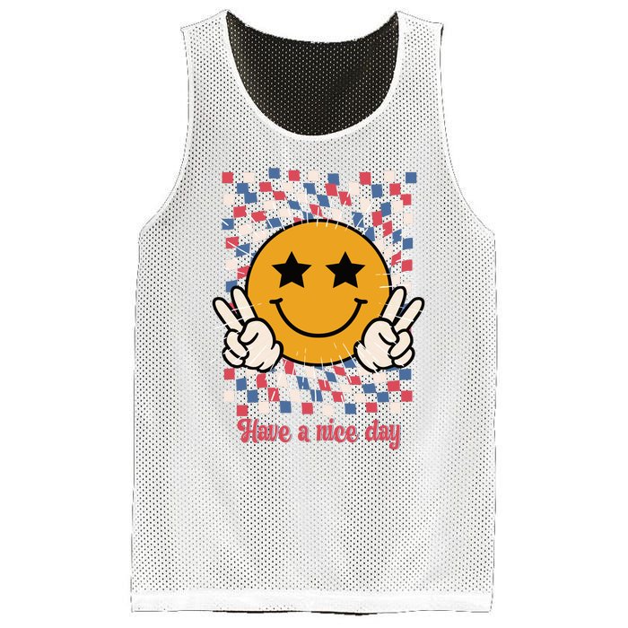 Have A Nice Day Smiley Face | 4th Of July Mesh Reversible Basketball Jersey Tank