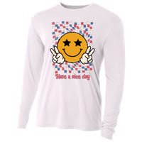 Have A Nice Day Smiley Face | 4th Of July Cooling Performance Long Sleeve Crew