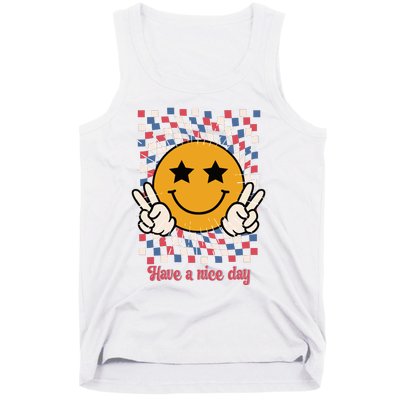 Have A Nice Day Smiley Face | 4th Of July Tank Top