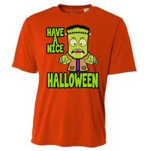 Have A Nice Halloween Frankenstein Monster Cooling Performance Crew T-Shirt