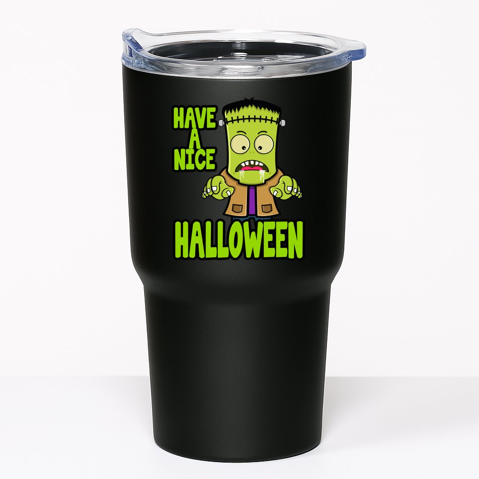 Have A Nice Halloween Frankenstein Monster Tumbler