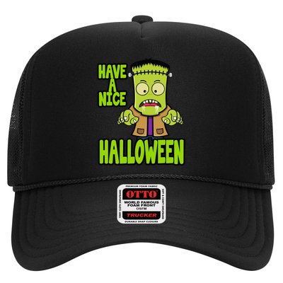 Have A Nice Halloween Frankenstein Monster Trucker Hat
