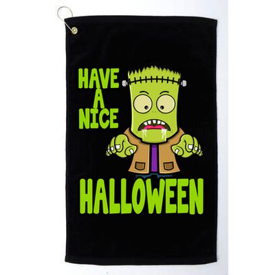 Have A Nice Halloween Frankenstein Monster Golf Towel