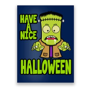 Have A Nice Halloween Frankenstein Monster Poster