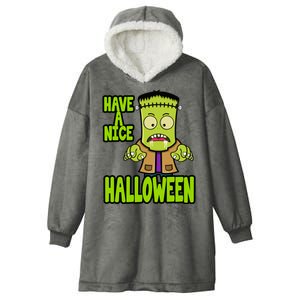 Have A Nice Halloween Frankenstein Monster Hooded Wearable Blanket