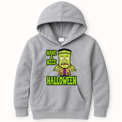 Have A Nice Halloween Frankenstein Monster Kids Hoodie