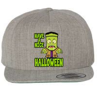 Have A Nice Halloween Frankenstein Monster Wool Snapback Cap