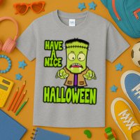 Have A Nice Halloween Frankenstein Monster Kids T-Shirt