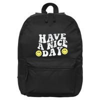 Have A Nice Day Smile 16 in Basic Backpack