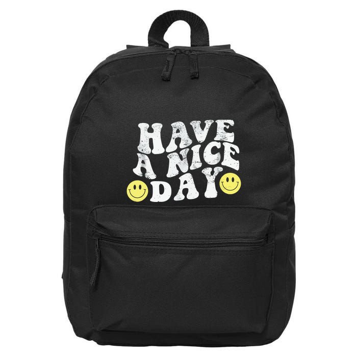 Have A Nice Day Smile 16 in Basic Backpack