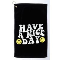 Have A Nice Day Smile Golf Towel