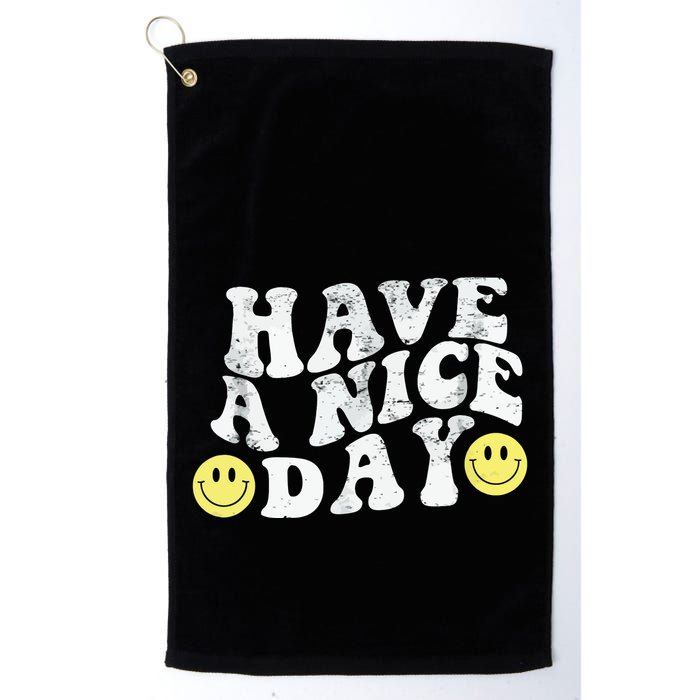 Have A Nice Day Smile Golf Towel