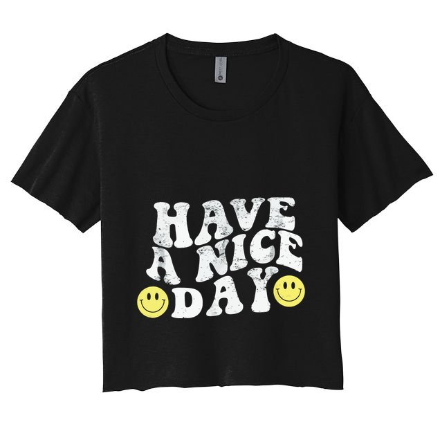 Have A Nice Day Smile Crop Top