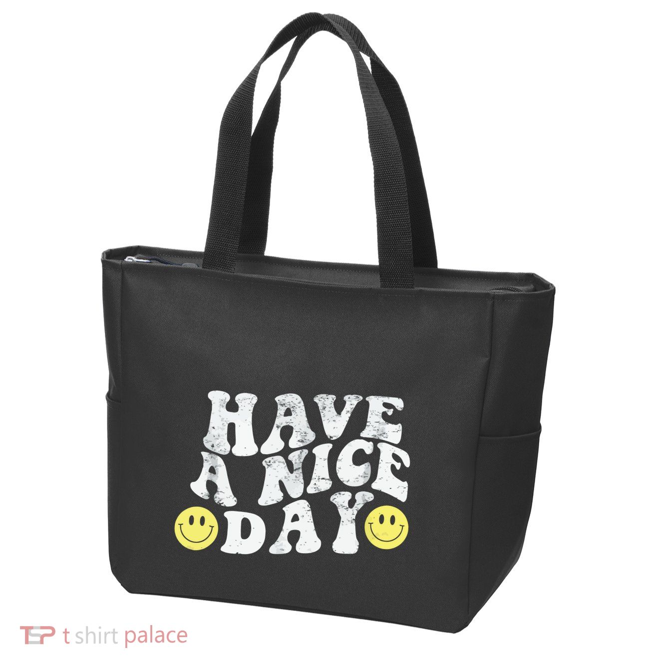 Have A Nice Day Smile Zip Tote Bag