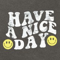 Have A Nice Day Smile Cotton Canvas Backpack