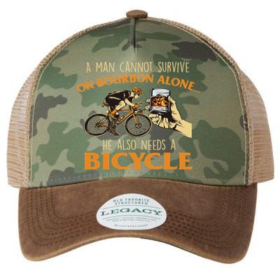He Also Needs A Bicycle Cycling Biker Bicyclist Cyclist Legacy Tie Dye Trucker Hat