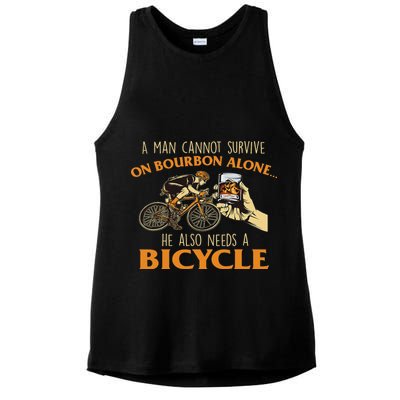 He Also Needs A Bicycle Cycling Biker Bicyclist Cyclist Ladies PosiCharge Tri-Blend Wicking Tank
