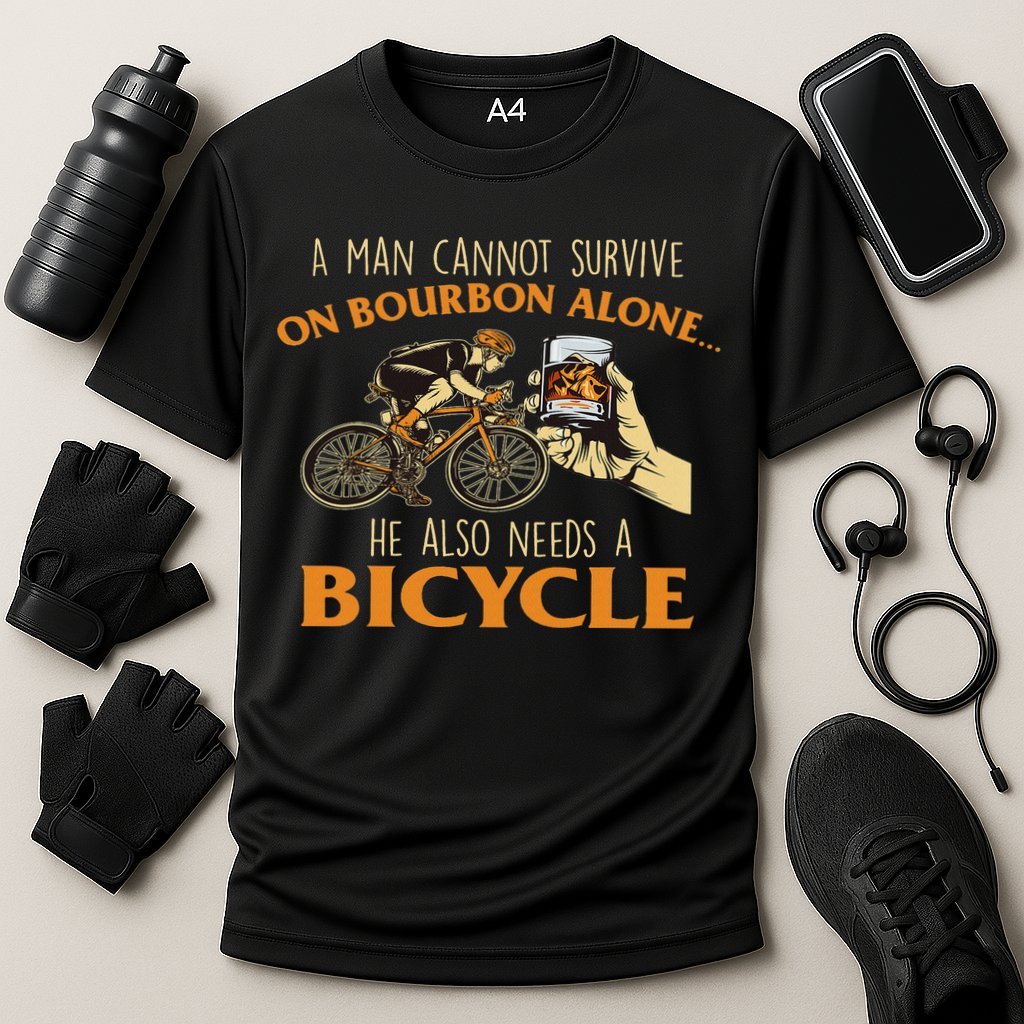 He Also Needs A Bicycle Cycling Biker Bicyclist Cyclist Performance Shirt