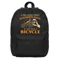 He Also Needs A Bicycle Cycling Biker Bicyclist Cyclist 16 in Basic Backpack
