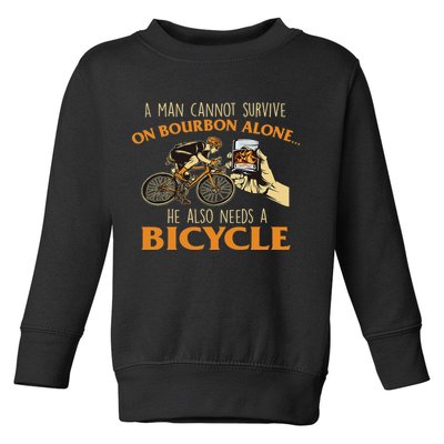 He Also Needs A Bicycle Cycling Biker Bicyclist Cyclist Toddler Sweatshirt