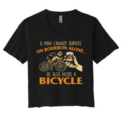 He Also Needs A Bicycle Cycling Biker Bicyclist Cyclist Crop Top