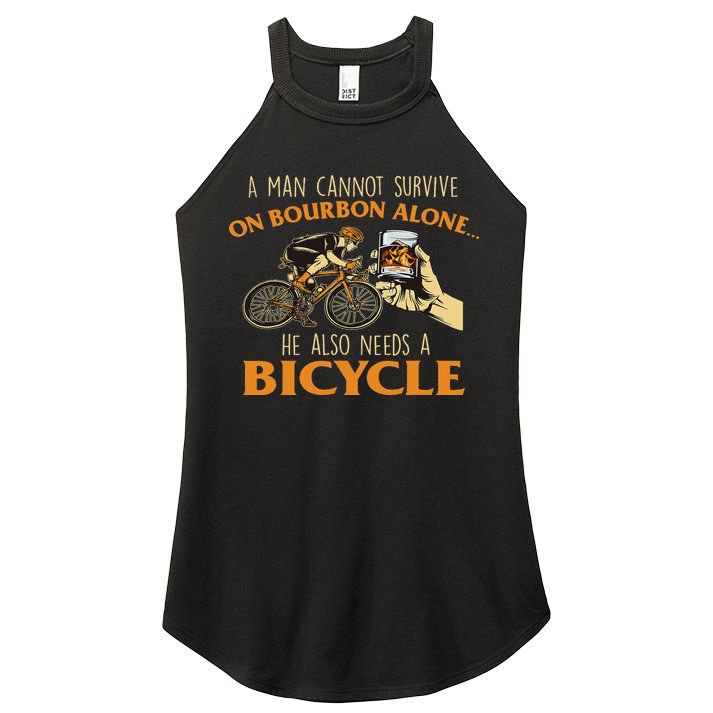 He Also Needs A Bicycle Cycling Biker Bicyclist Cyclist Women's Perfect Tri Rocker Tank