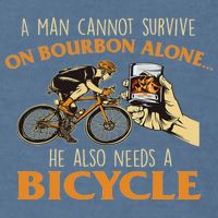 He Also Needs A Bicycle Cycling Biker Bicyclist Cyclist Garment-Dyed Sweatshirt