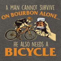 He Also Needs A Bicycle Cycling Biker Bicyclist Cyclist Cotton Canvas Backpack
